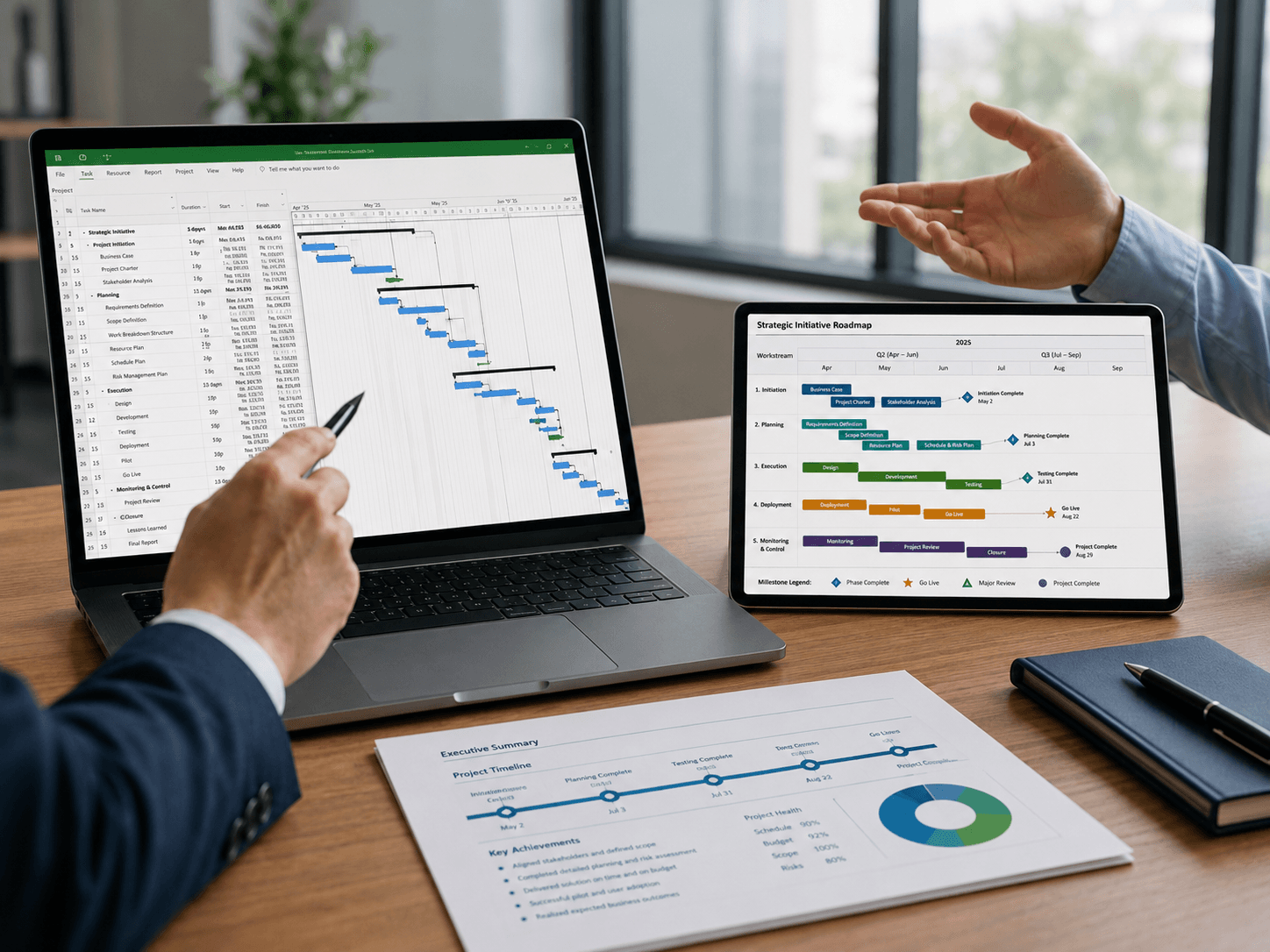 How to Export a Microsoft Project Gantt Chart for Executive Review (Without the Clutter)